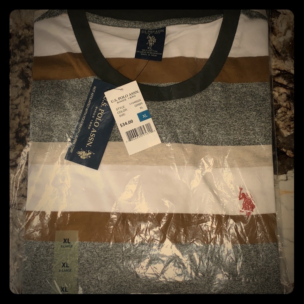 New U.S. Polo Assn. three tone Short Sleeve - XL